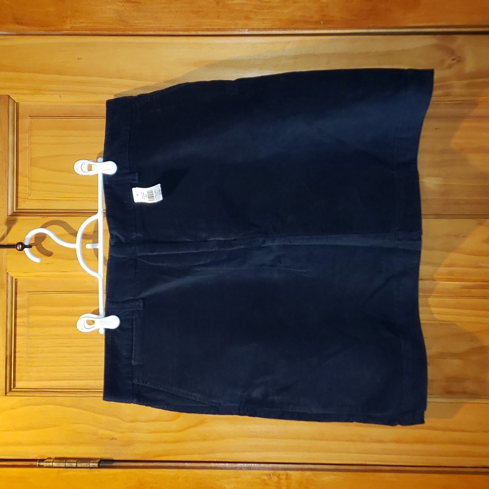 L.L. Bean Navy Blue Velvet skirt